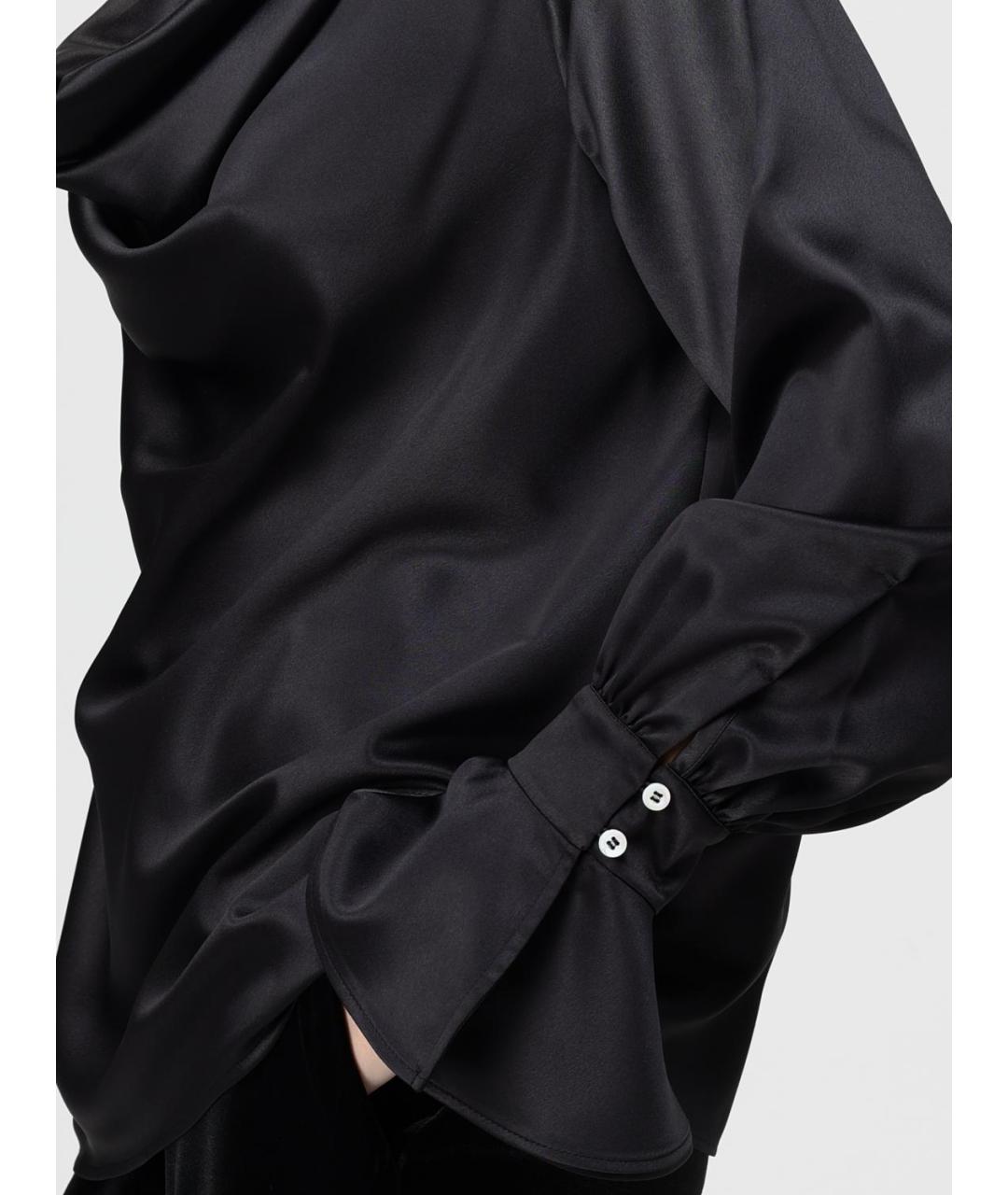 PINKO Черная полиэстеровая блузы, фото 4