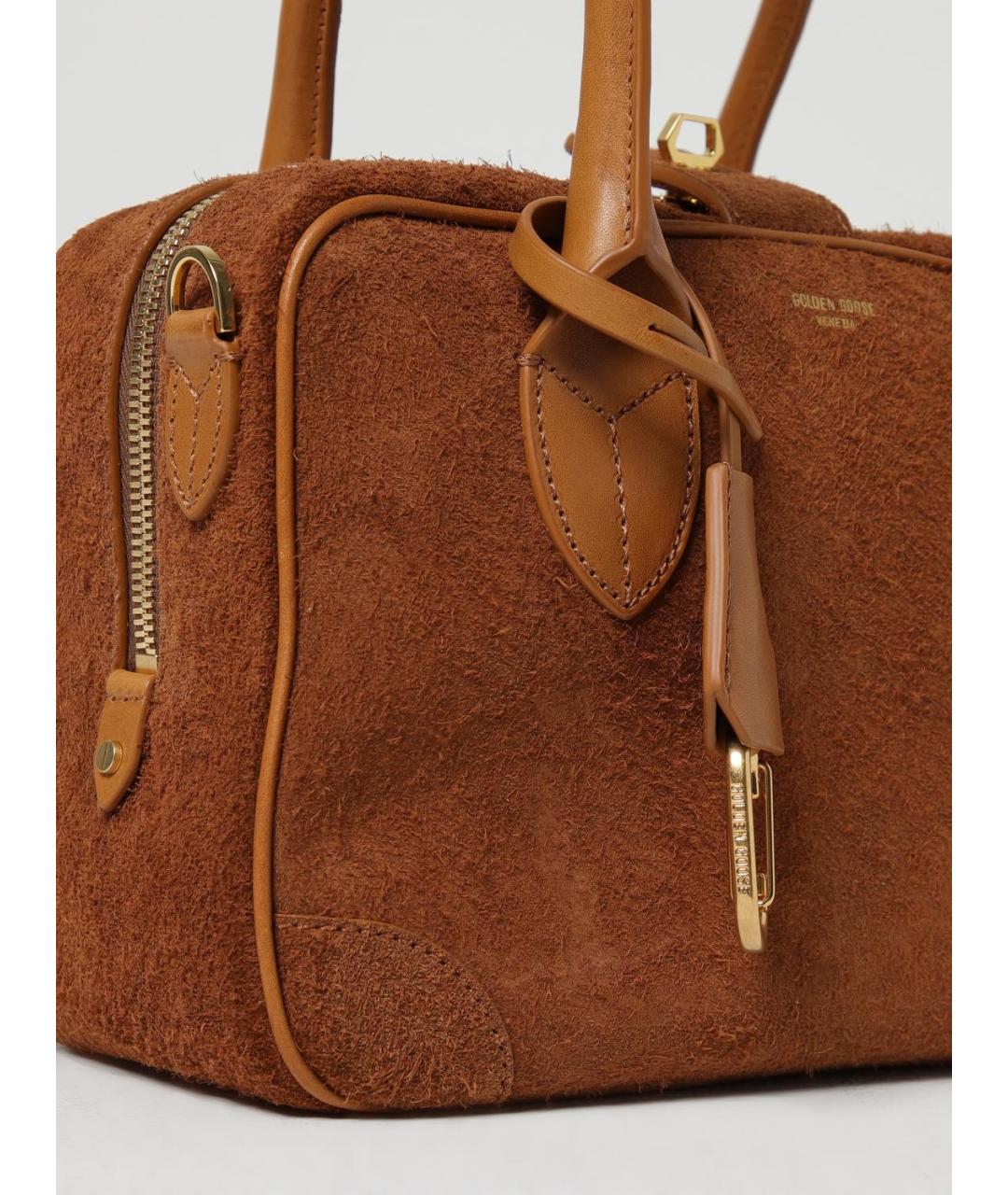 GOLDEN GOOSE DELUXE BRAND Коричневая замшевая сумка тоут, фото 3