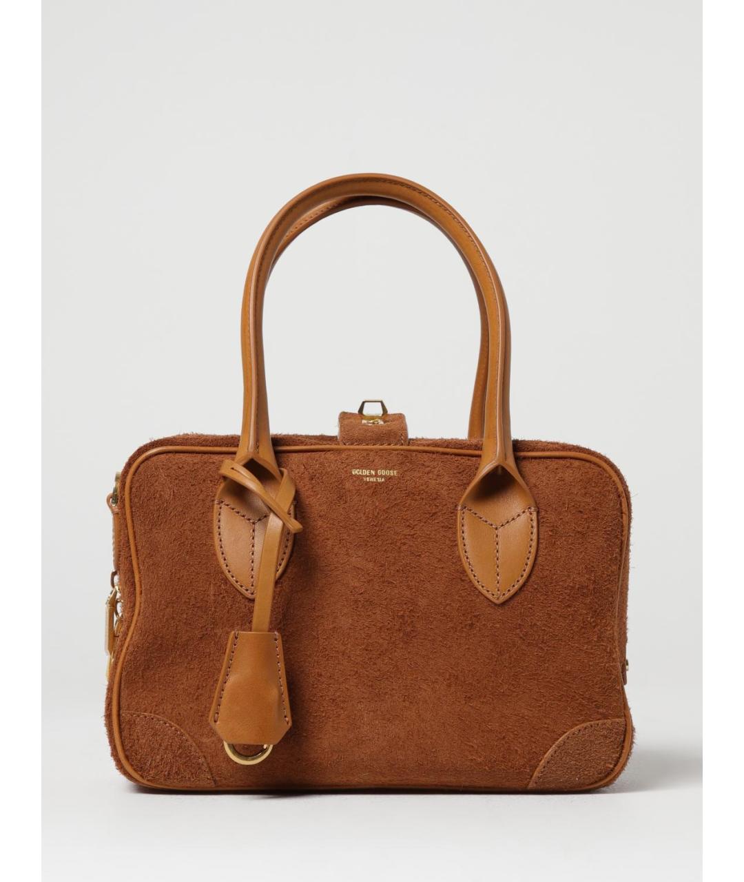 GOLDEN GOOSE DELUXE BRAND Коричневая замшевая сумка тоут, фото 5