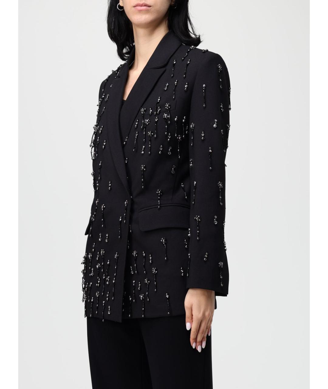 PINKO Черный полиэстеровый жакет/пиджак, фото 4