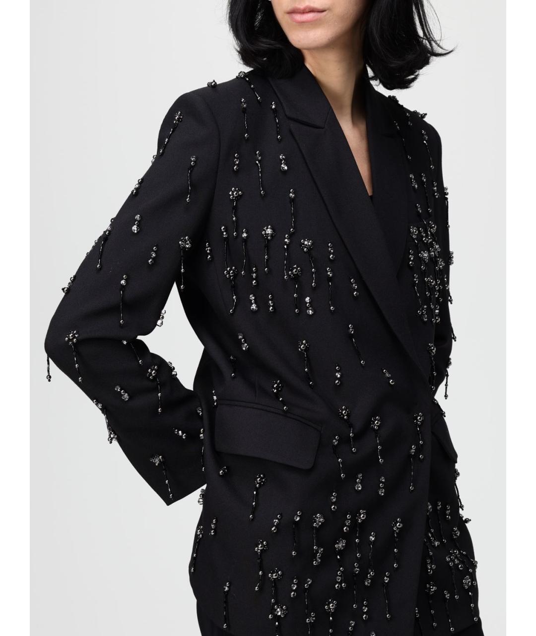 PINKO Черный полиэстеровый жакет/пиджак, фото 5