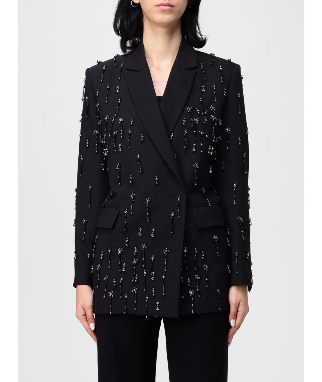 PINKO Черный полиэстеровый жакет/пиджак, фото 2