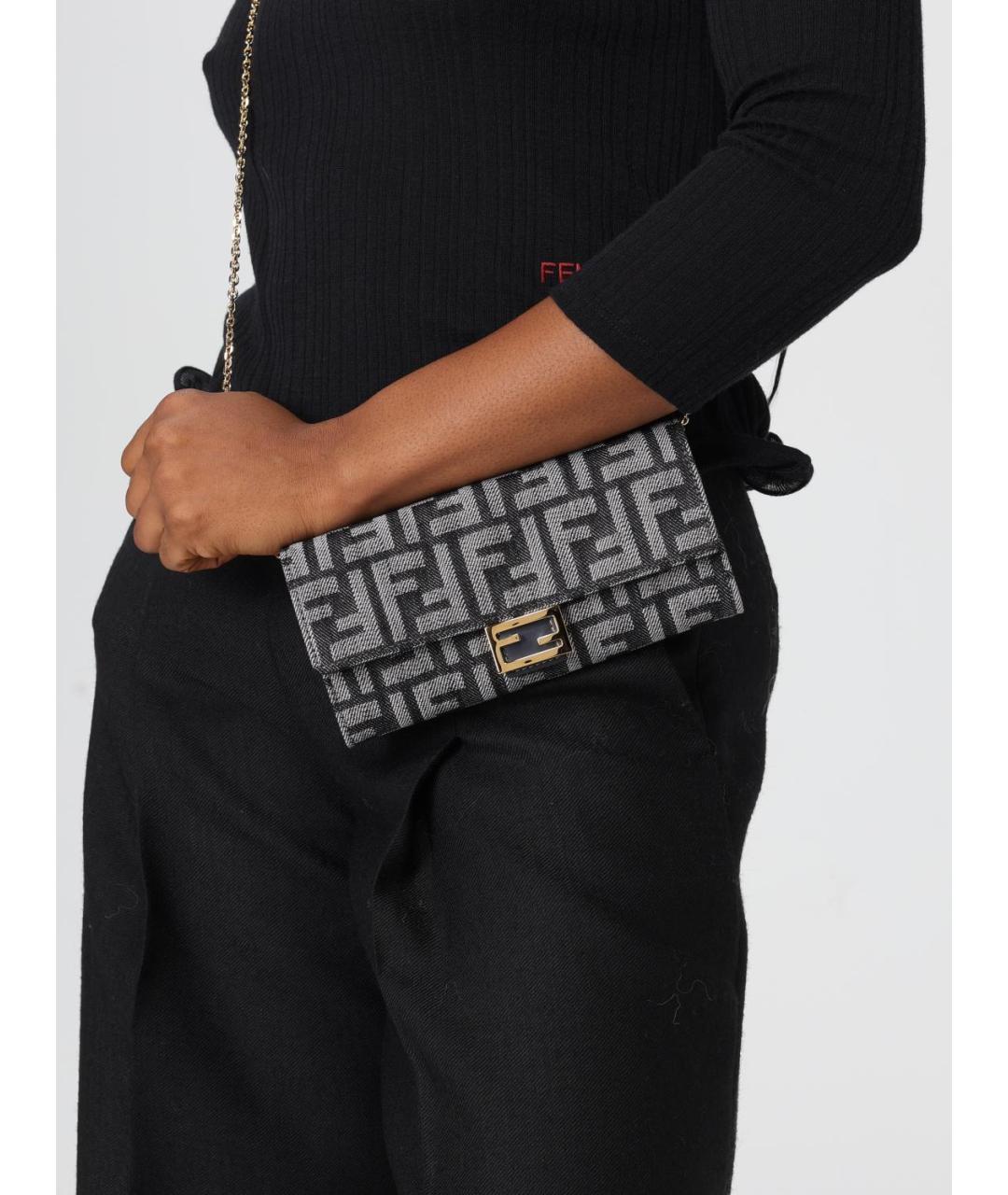 FENDI Серый кошелек, фото 2