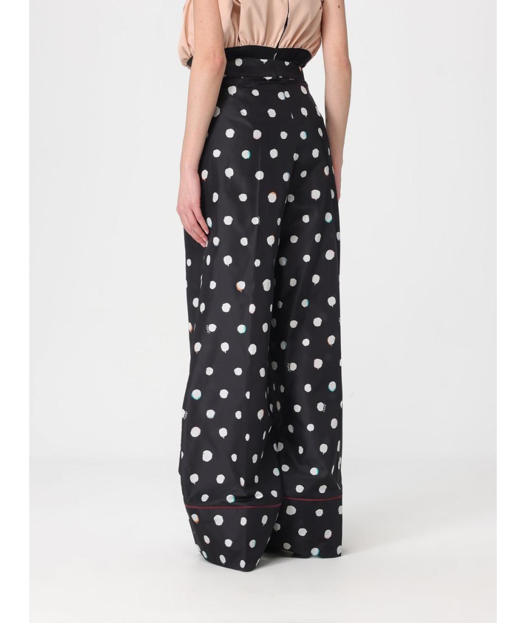 FENDI Черные шелковые прямые брюки, фото 4