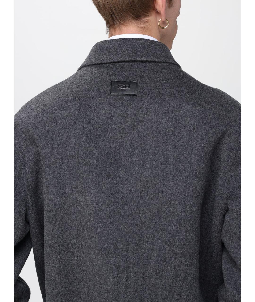 FENDI Серая шерстяная куртка, фото 5