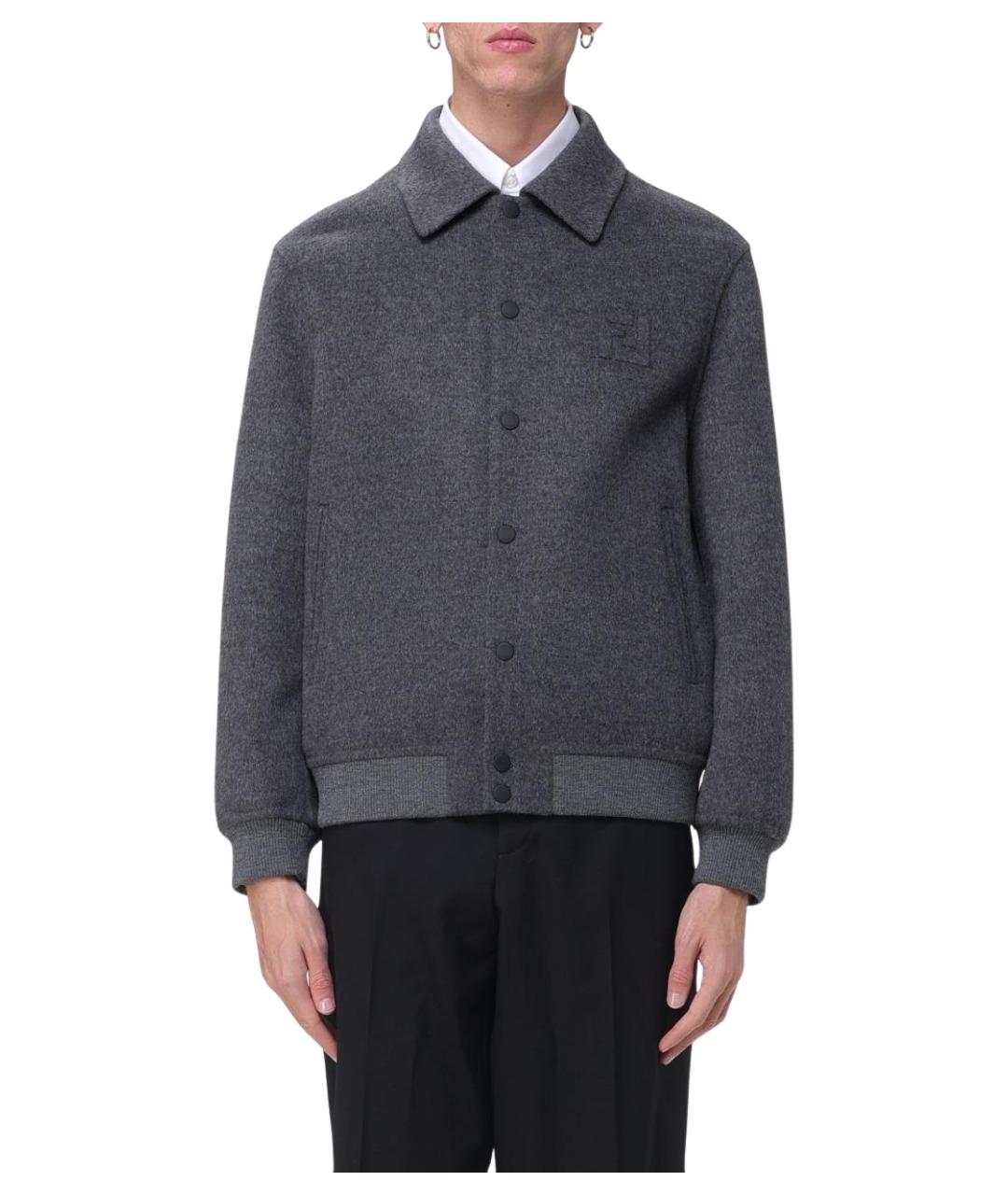 FENDI Серая шерстяная куртка, фото 1