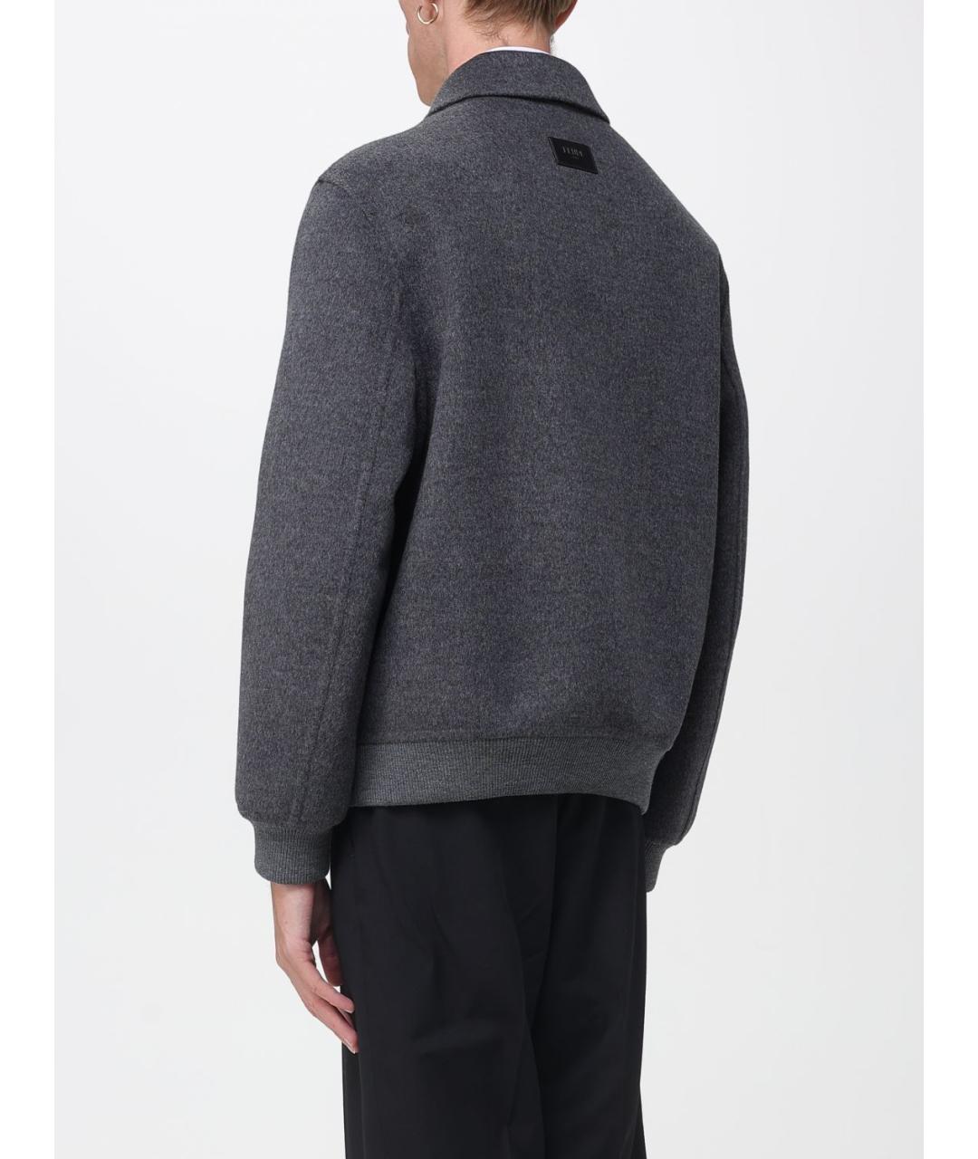 FENDI Серая шерстяная куртка, фото 3