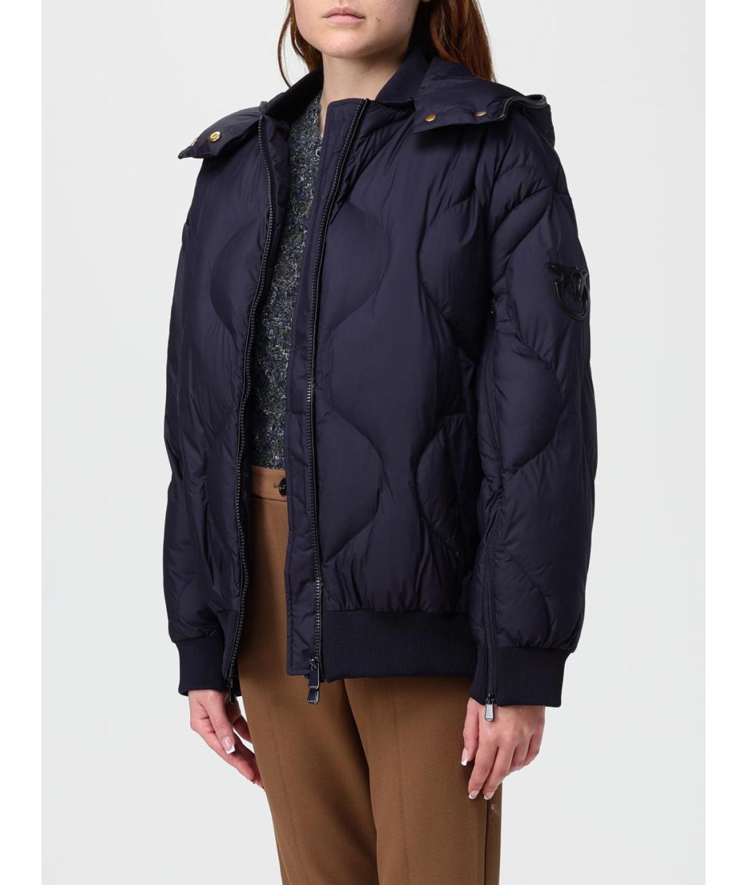 PINKO Синяя полиэстеровая куртка, фото 3