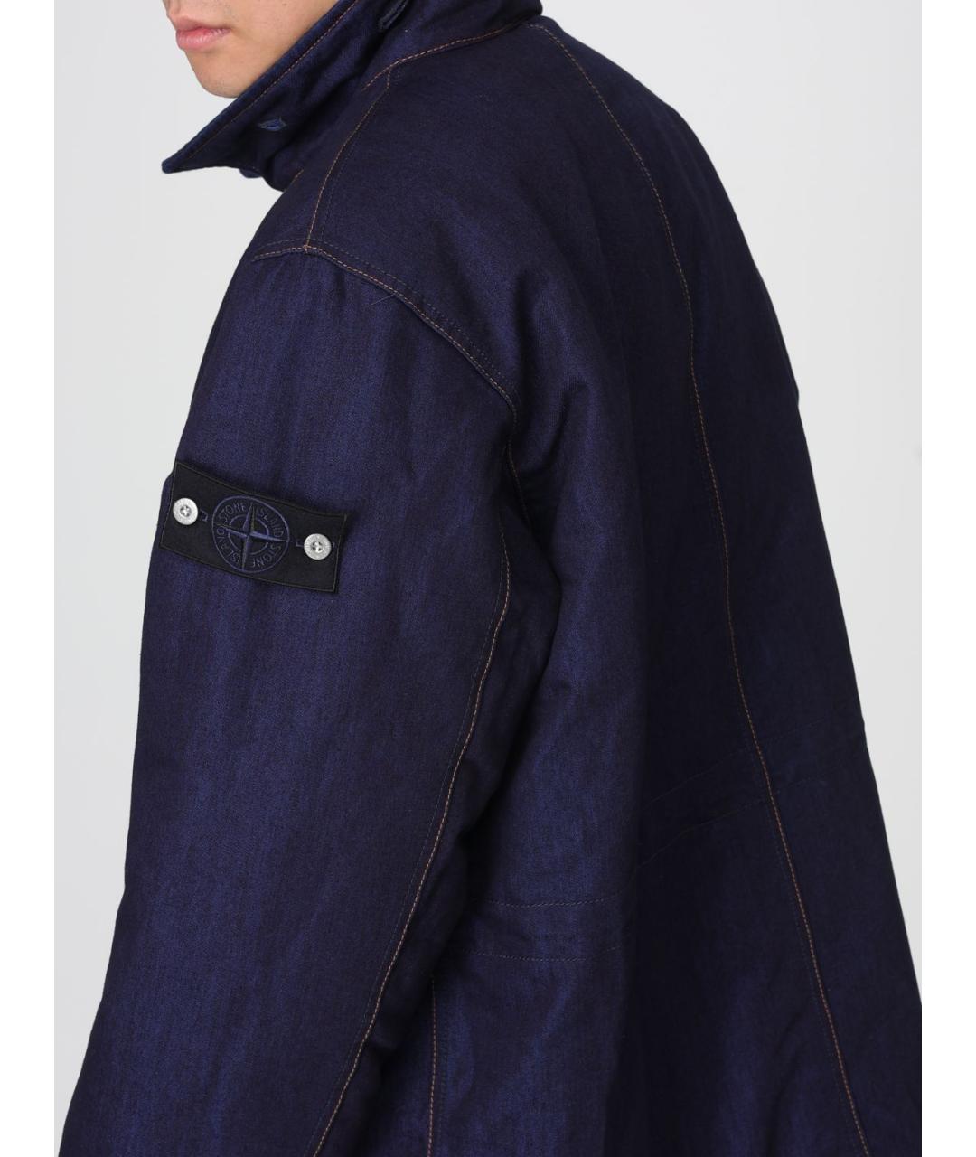 STONE ISLAND Синяя хлопковая парка, фото 5