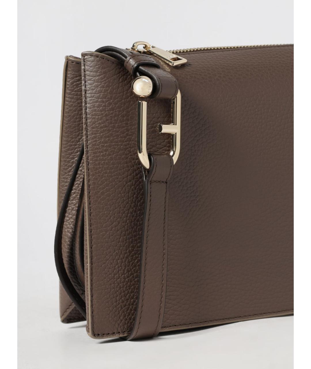 FURLA Коричневая кожаная сумка через плечо, фото 3