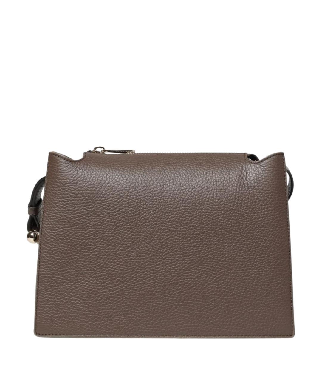 FURLA Коричневая кожаная сумка через плечо, фото 1
