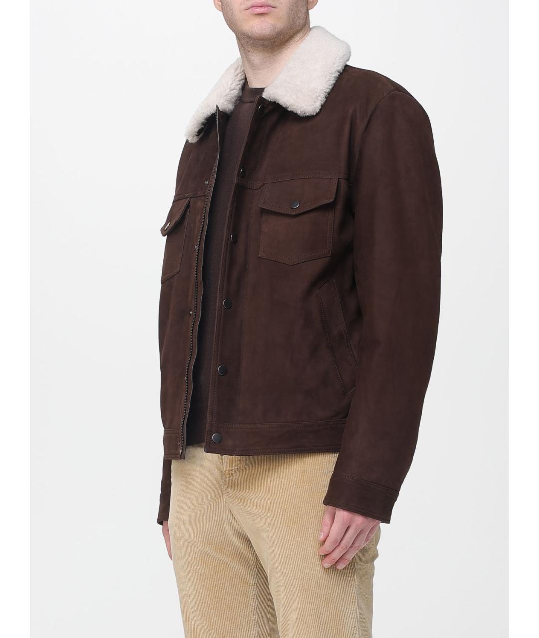 HUGO BOSS Коричневая замшевая куртка, фото 3
