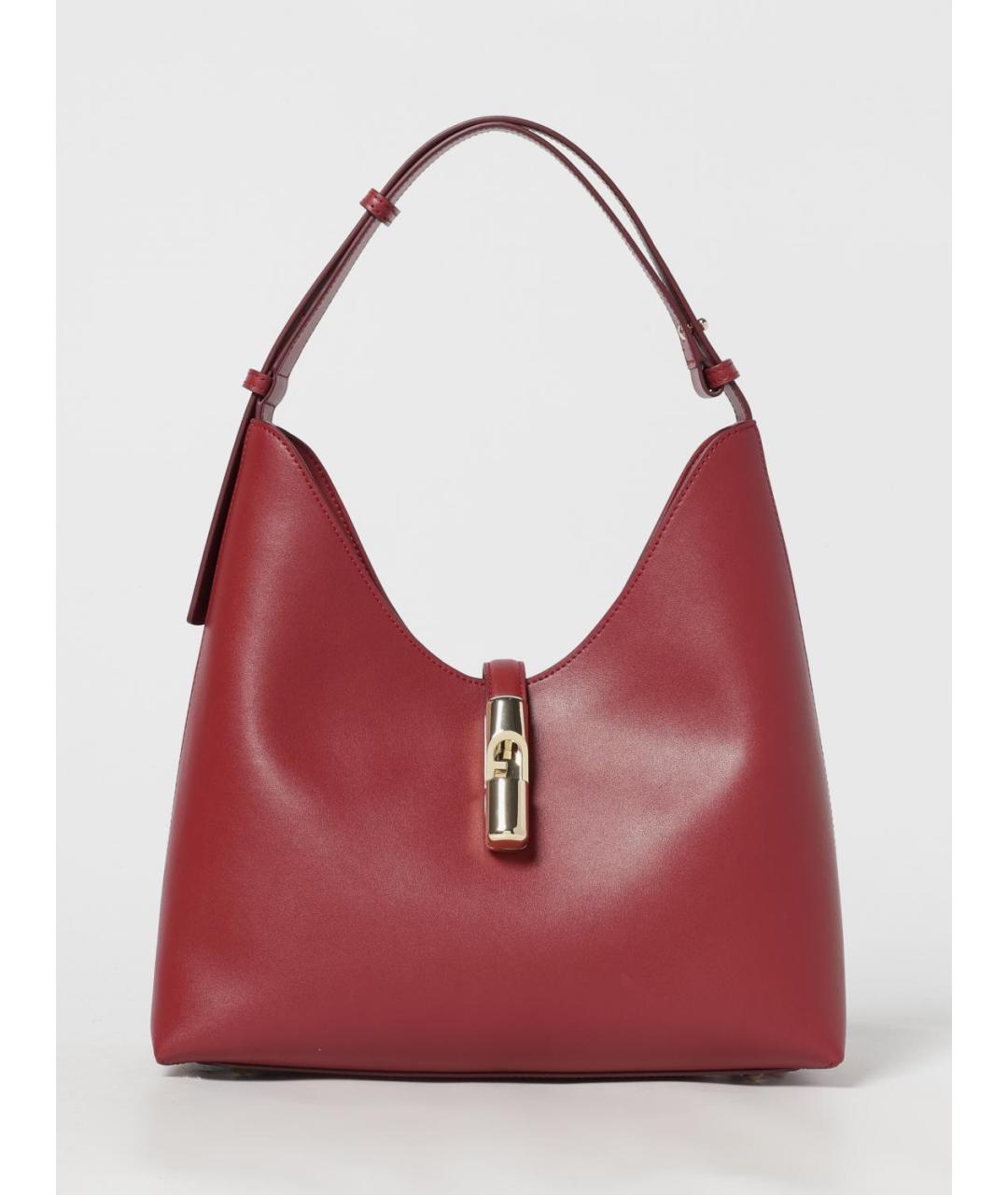 FURLA Красная кожаная сумка через плечо, фото 4