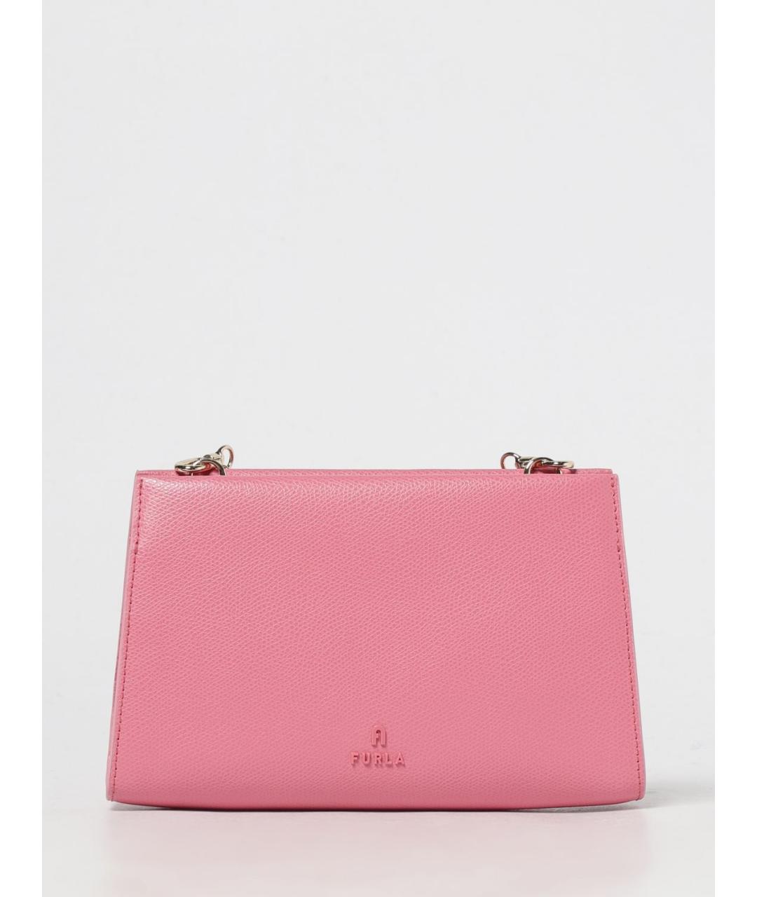 FURLA Розовая кожаная сумка через плечо, фото 4