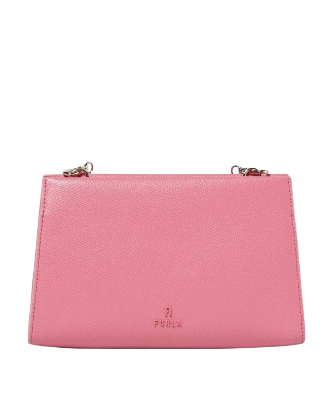 FURLA Розовая кожаная сумка через плечо, фото 1