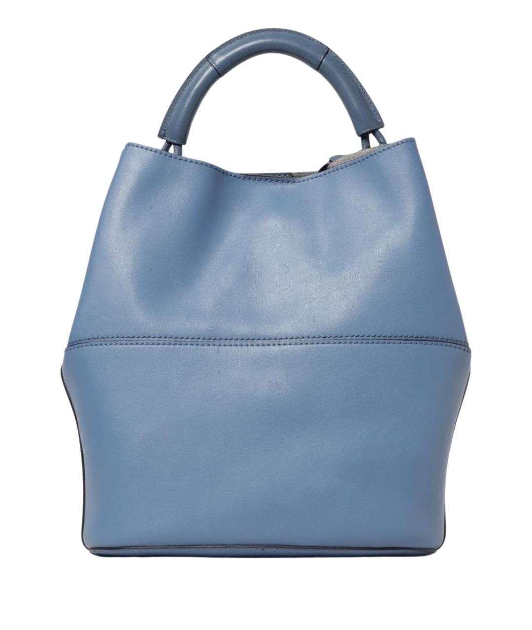 FURLA Голубая кожаная сумка тоут, фото 1