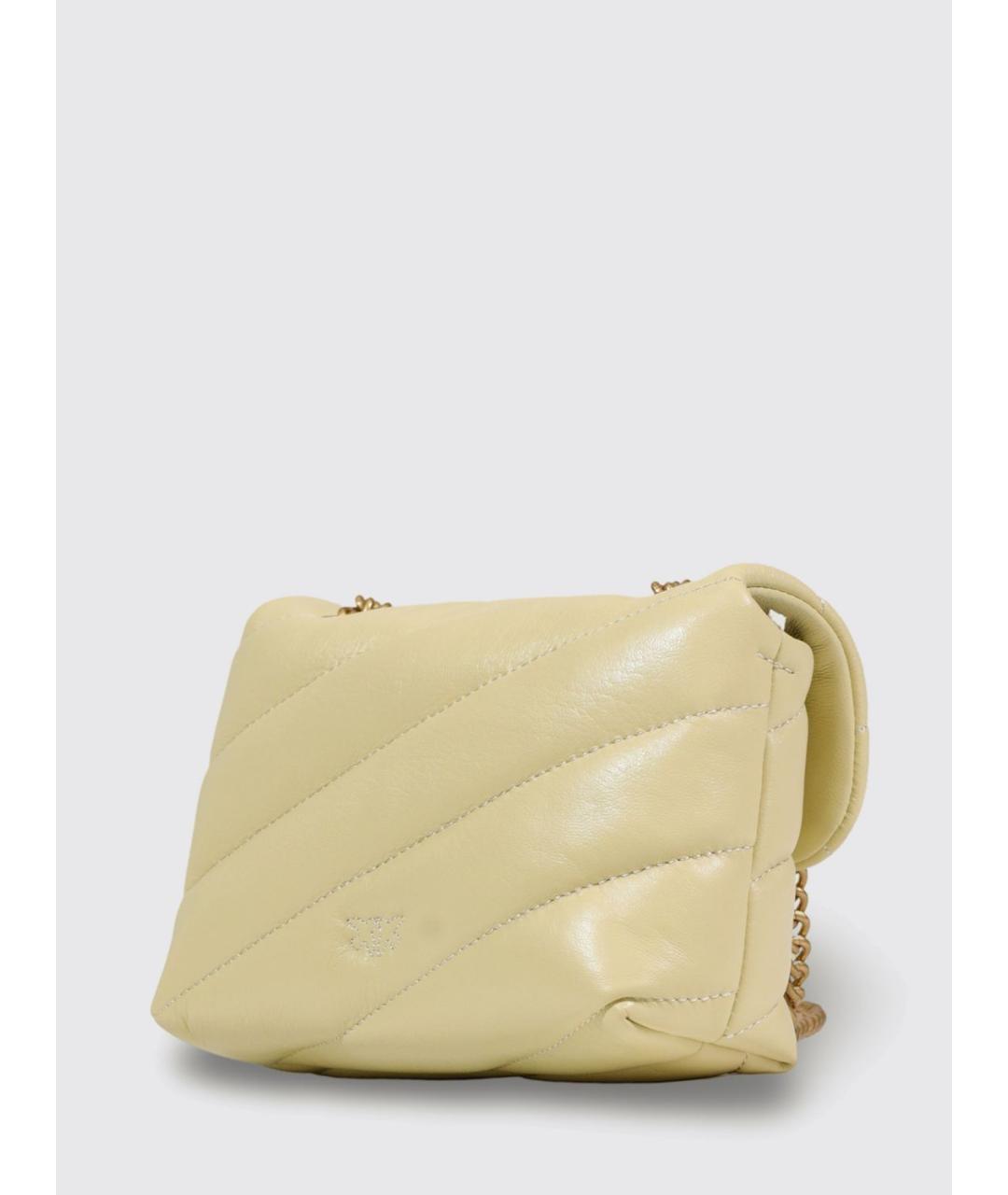 PINKO Желтая кожаная сумка через плечо, фото 2