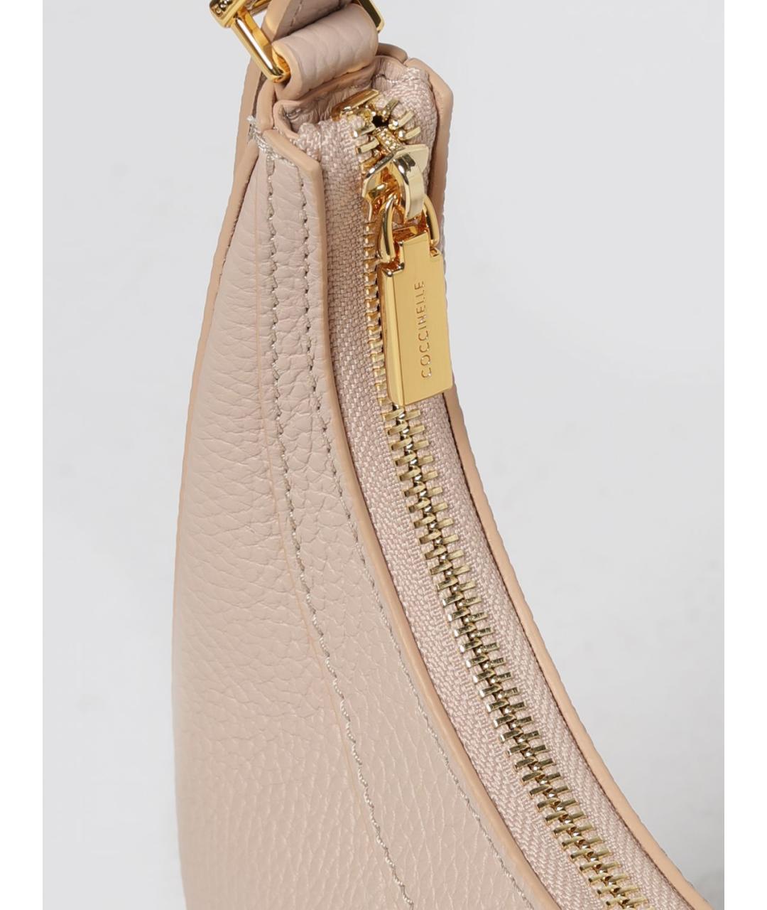 COCCINELLE Бежевая кожаная сумка через плечо, фото 4