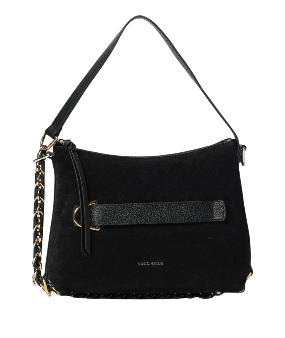 COCCINELLE Черная кожаная сумка через плечо, фото 1