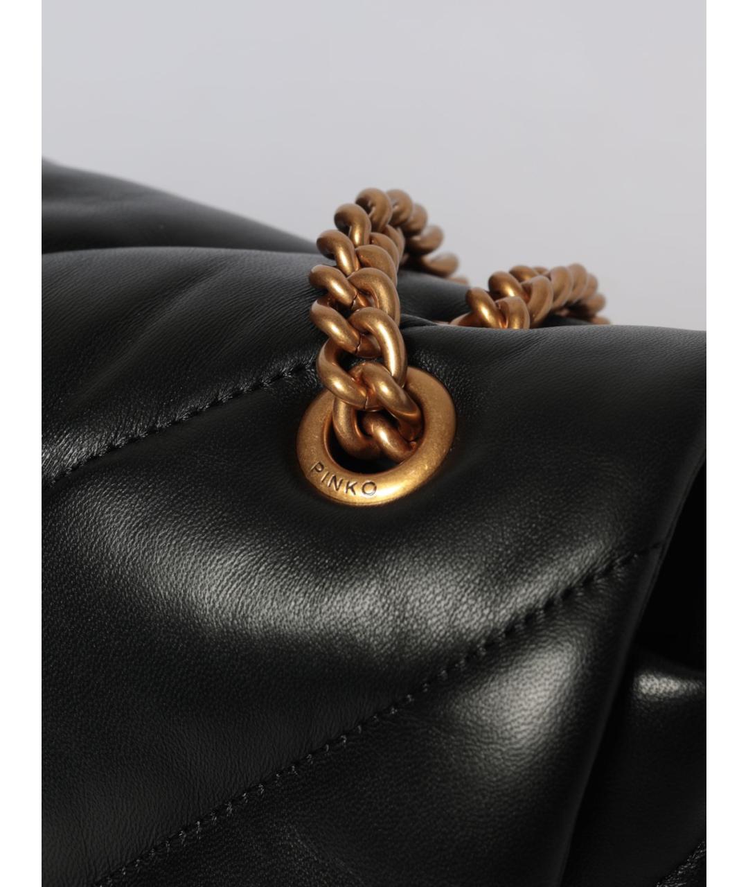 PINKO Черная кожаная сумка через плечо, фото 3