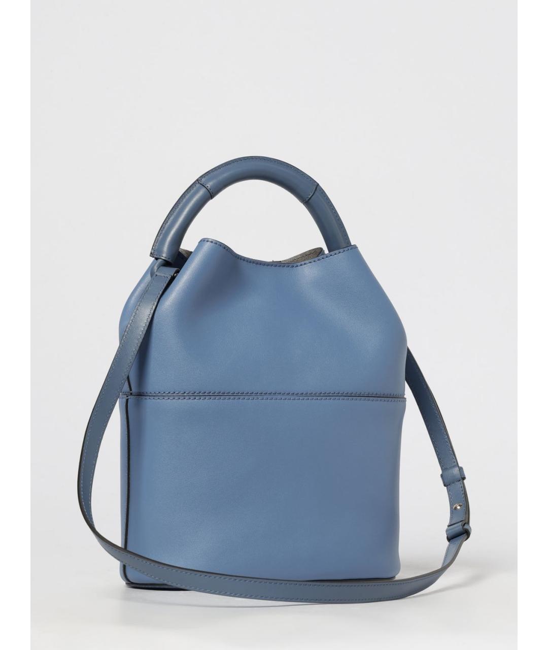 FURLA Голубая кожаная сумка тоут, фото 2