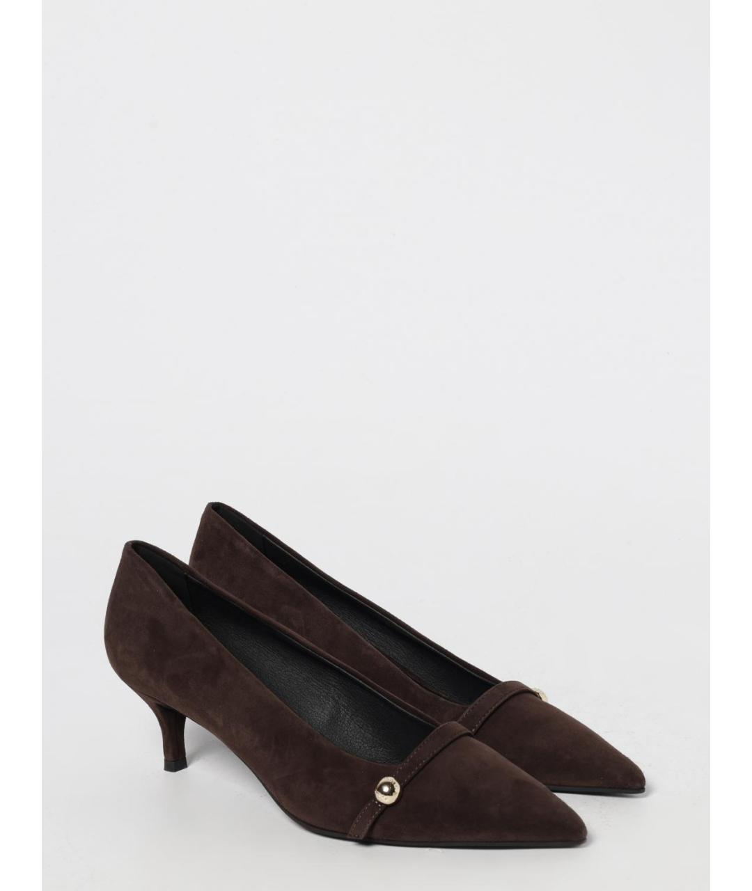FURLA Коричневые замшевые туфли, фото 2
