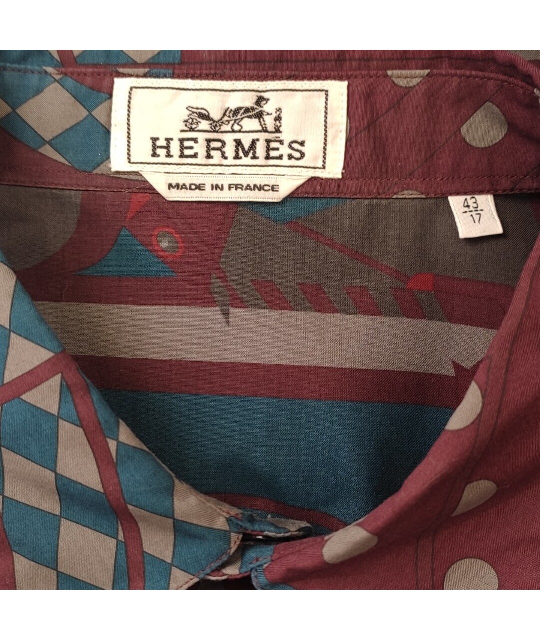 HERMES PRE-OWNED Коричневая хлопковая классическая рубашка, фото 4