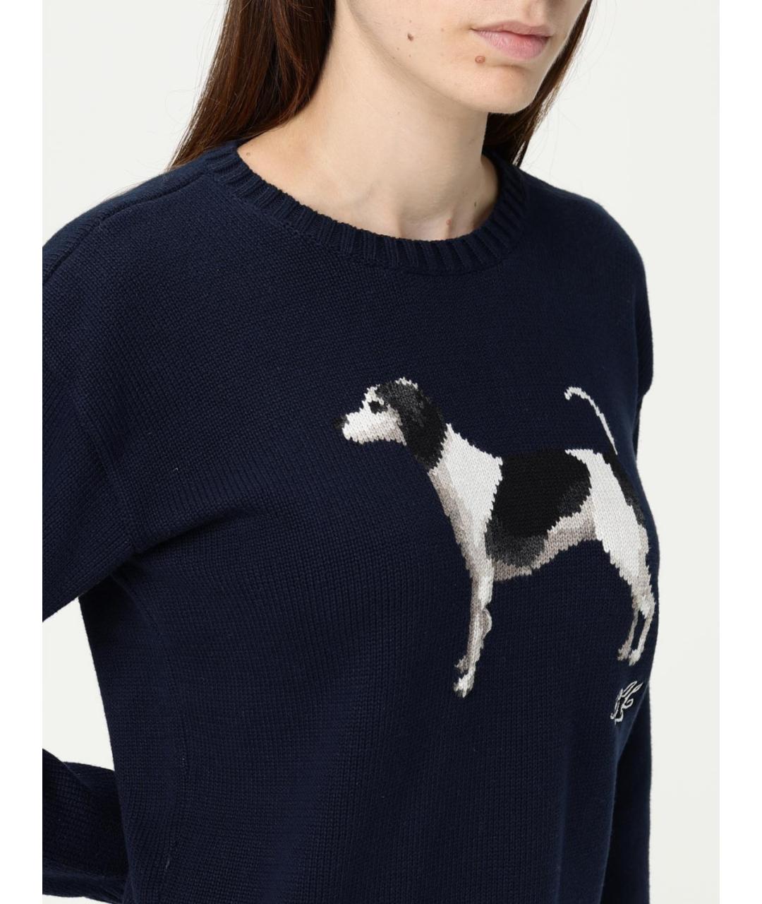 RALPH LAUREN Синий хлопковый джемпер / свитер, фото 3