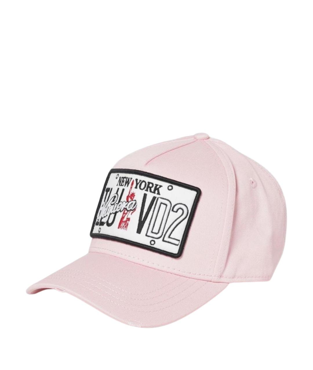 DSQUARED2 Розовая хлопковая кепка, фото 1