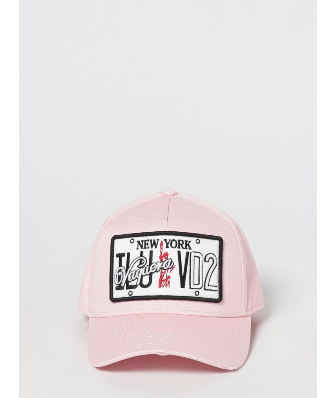DSQUARED2 Розовая хлопковая кепка, фото 2