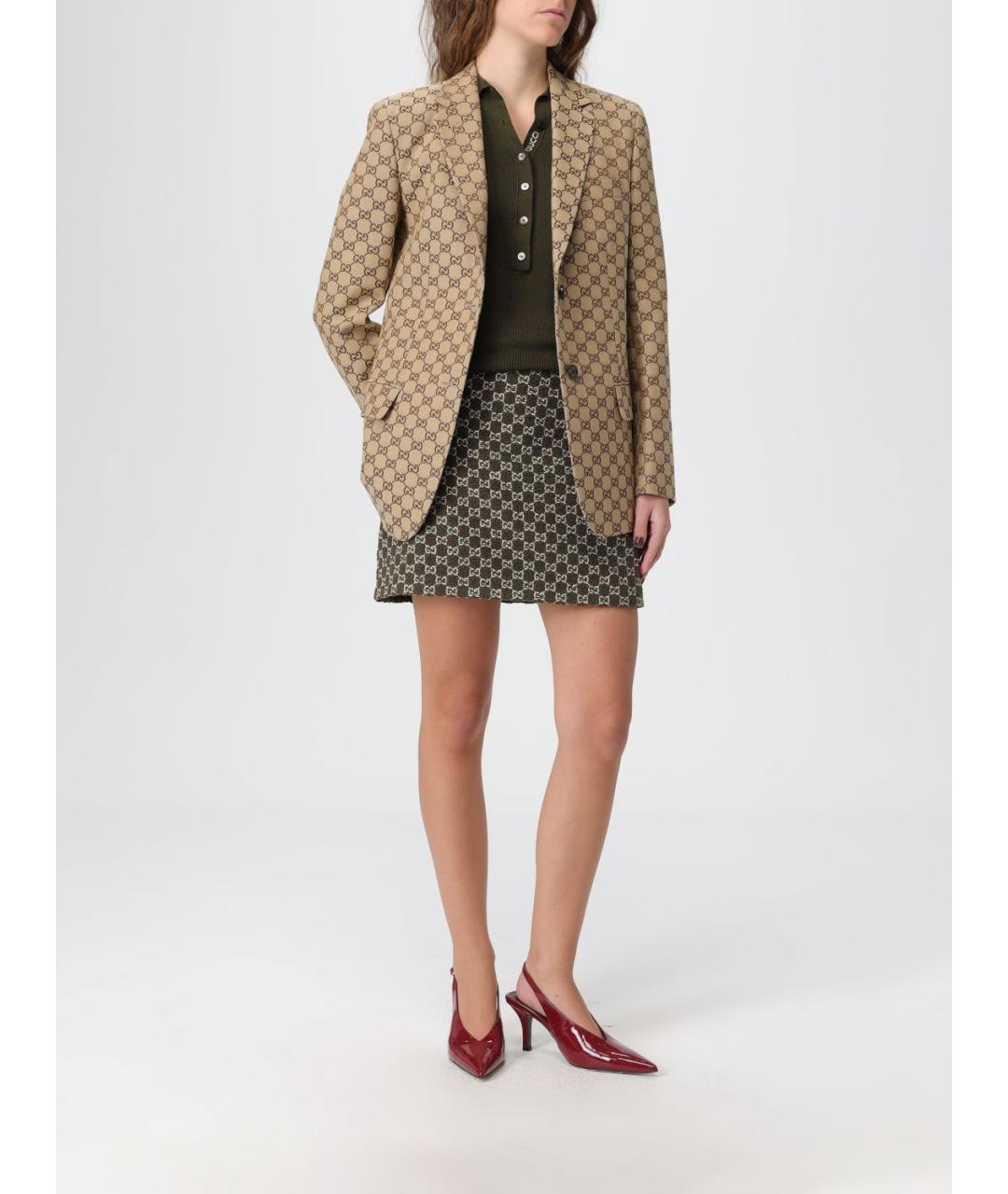 GUCCI Зеленый кашемировый джемпер / свитер, фото 2