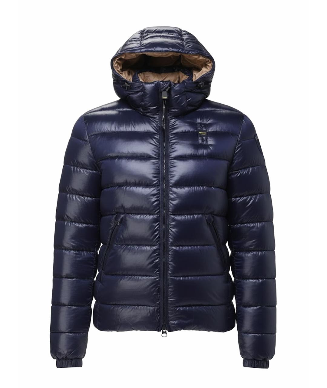 BLAUER Темно-синий полиэстеровый пуховик, фото 1