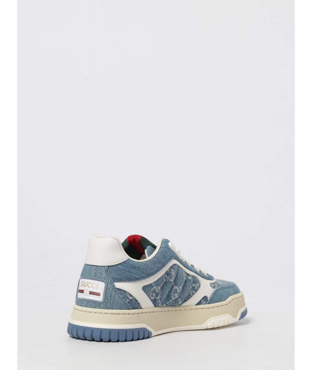 GUCCI Синие текстильные кеды, фото 3