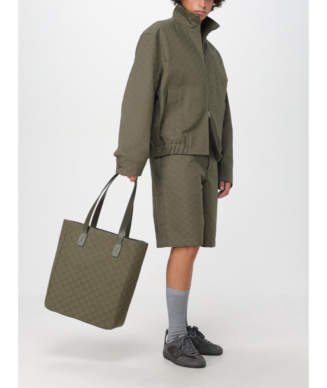 GUCCI Зеленые хлопковые шорты, фото 2