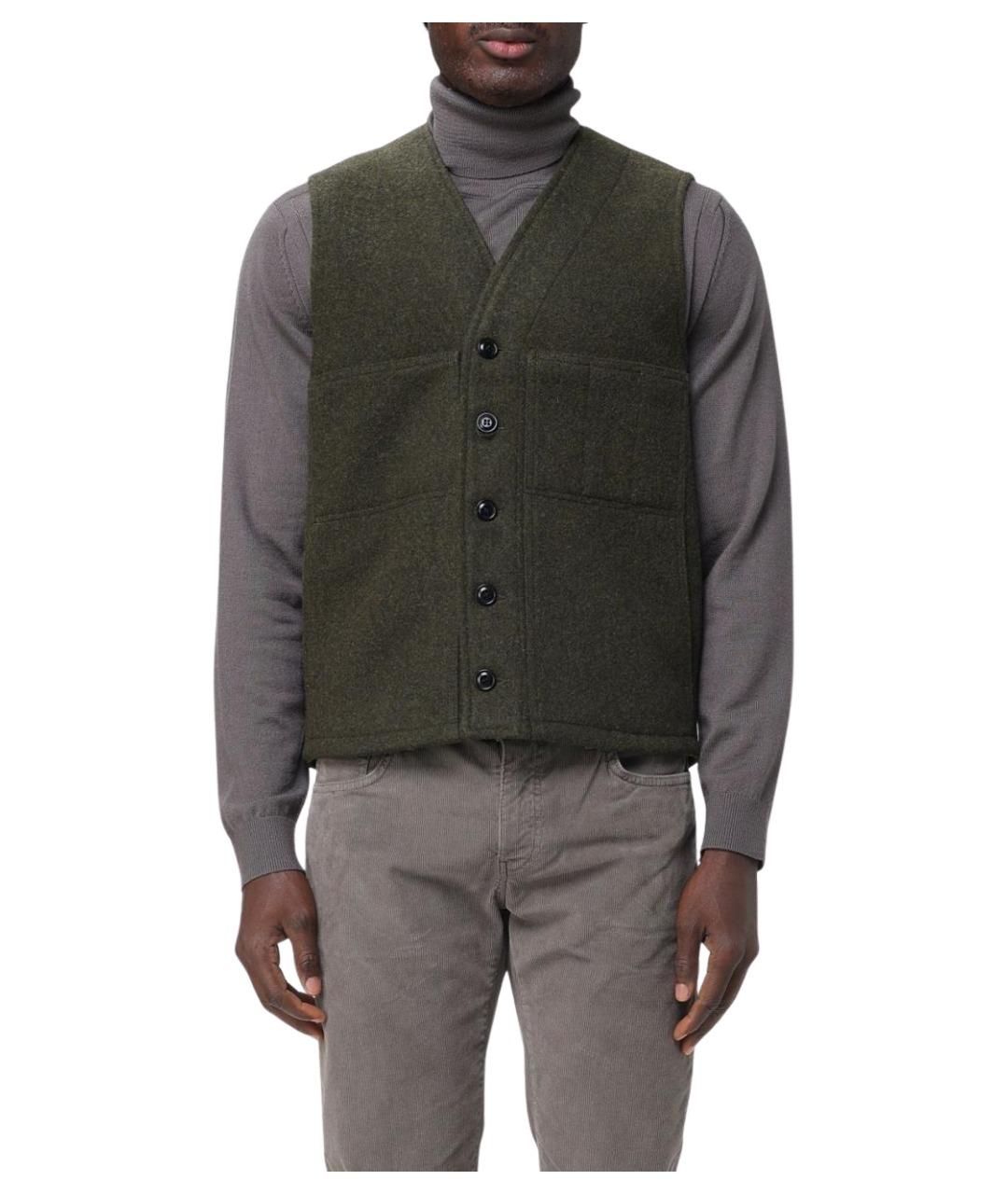 FILSON Зеленая шерстяная жилетка, фото 1