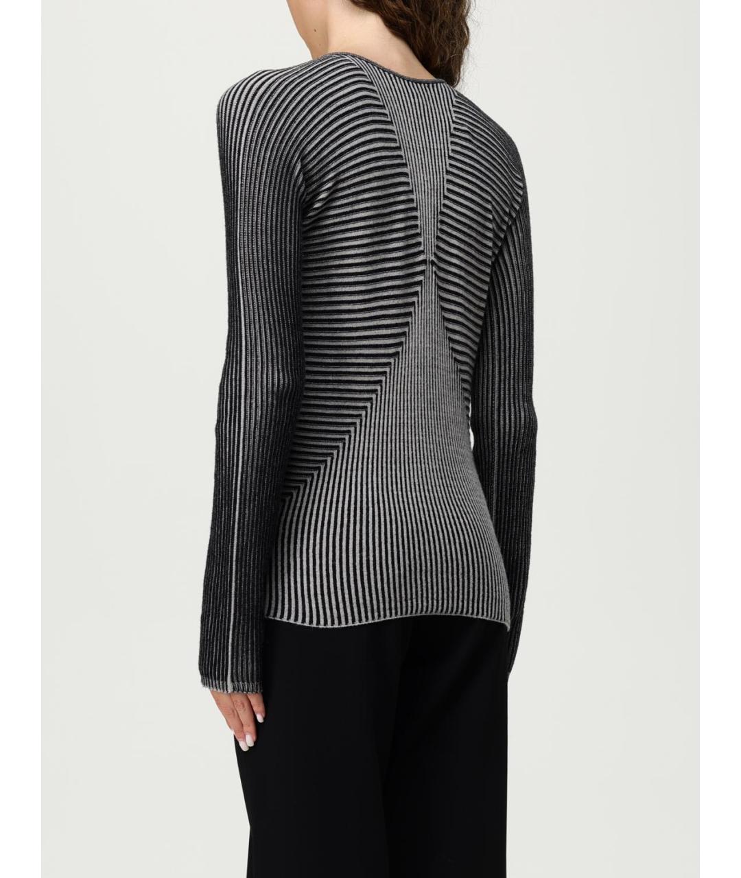 EMPORIO ARMANI Черный полиамидовый джемпер / свитер, фото 2