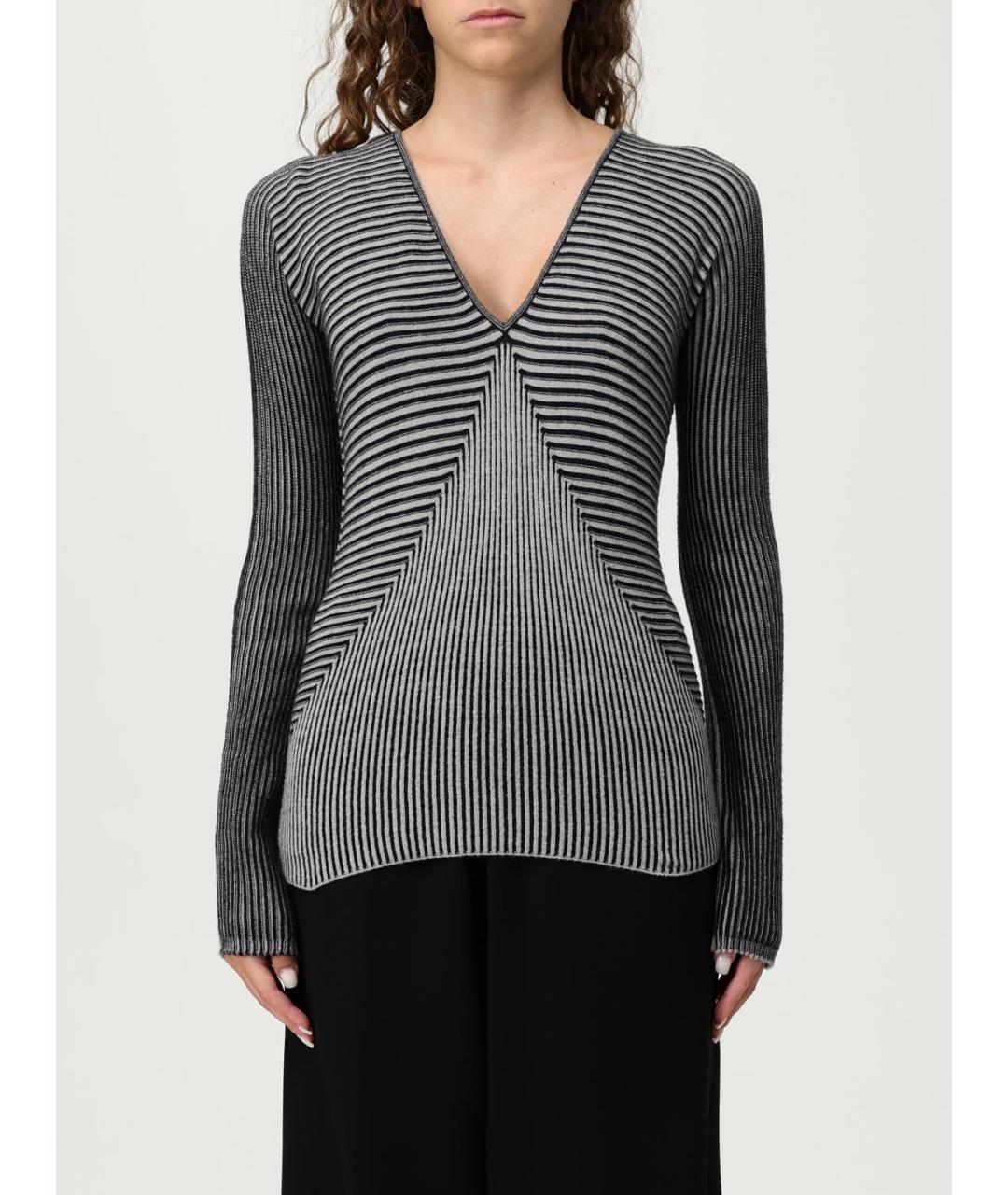 EMPORIO ARMANI Черный полиамидовый джемпер / свитер, фото 4