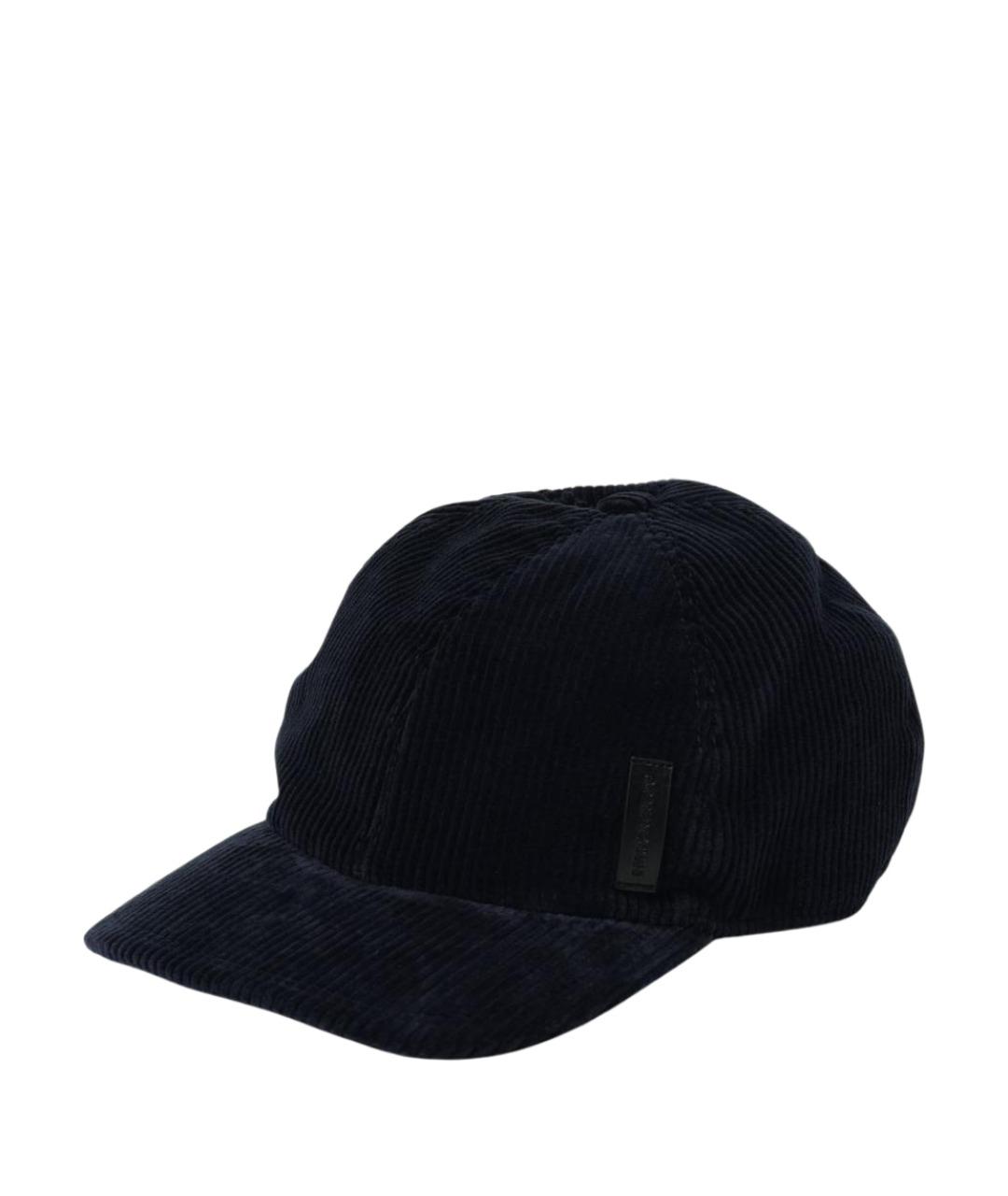 EMPORIO ARMANI Темно-синяя хлопковая кепка/бейсболка, фото 1
