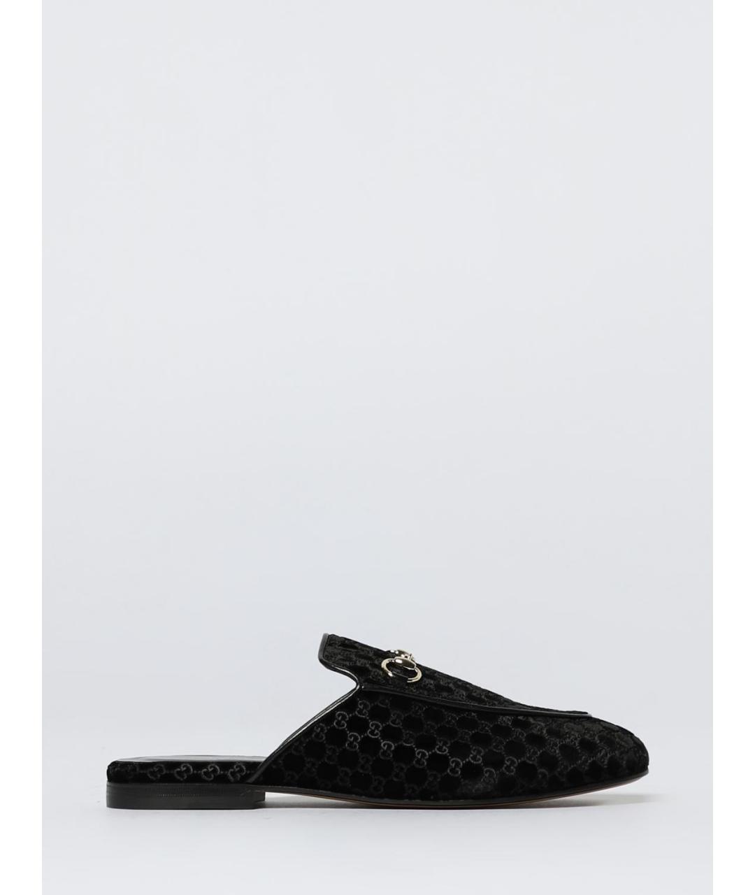 GUCCI Черные текстильные мюли, фото 5