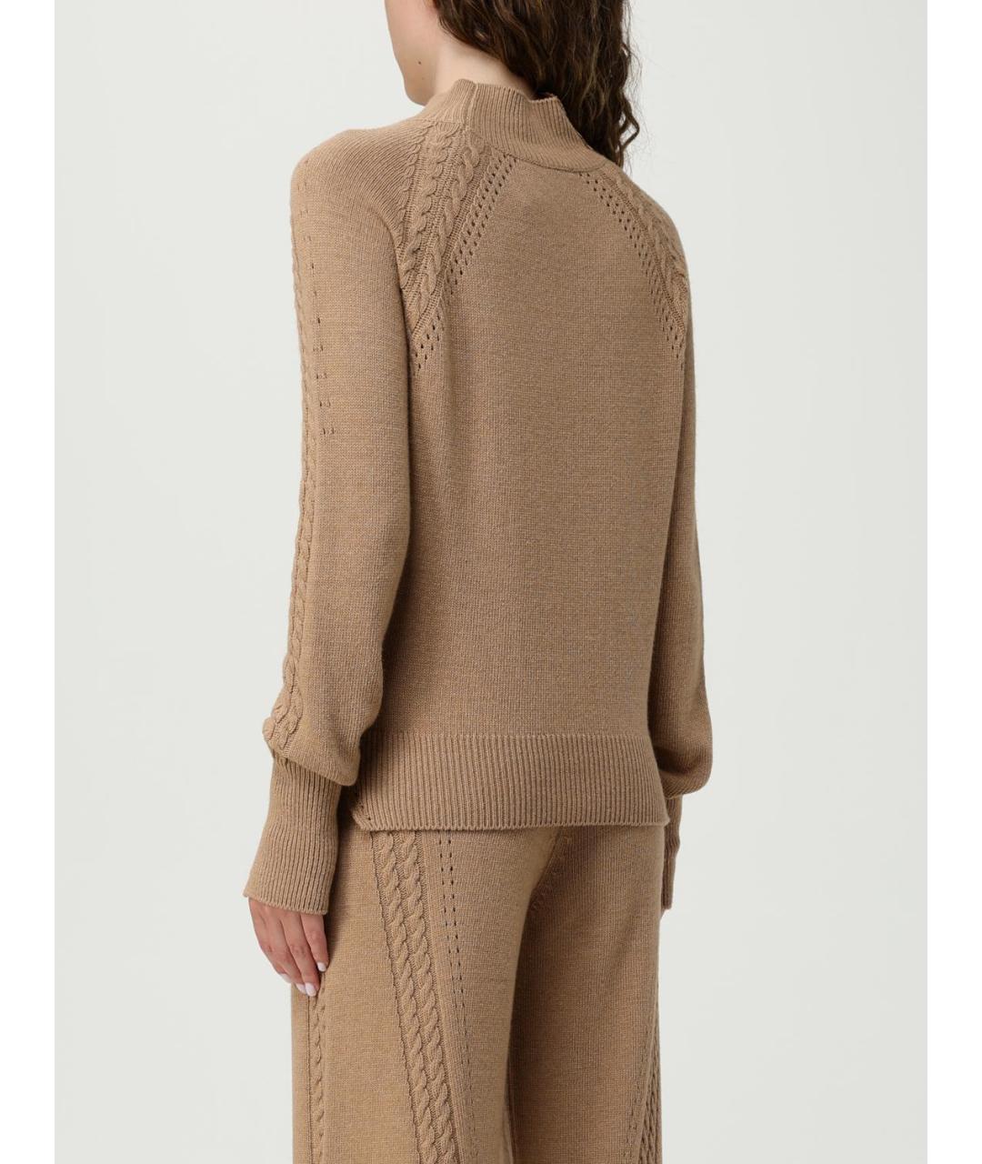 ERMANNO SCERVINO Бежевый шерстяной джемпер / свитер, фото 3