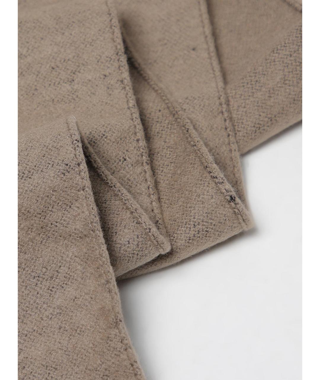 EMPORIO ARMANI Бежевый шелковый шарф, фото 3