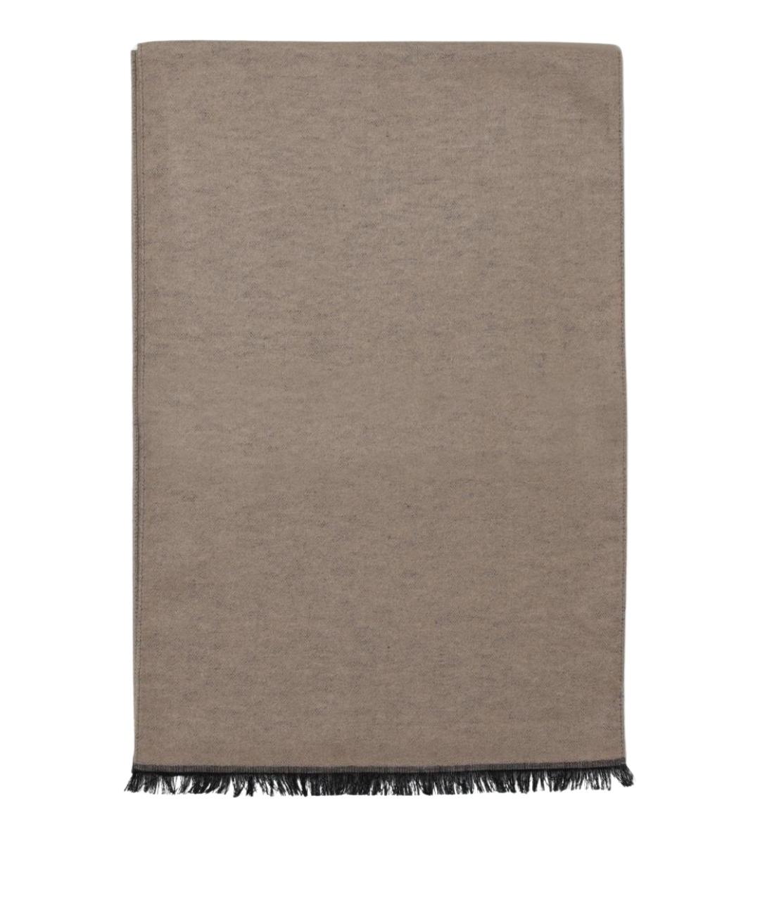 EMPORIO ARMANI Бежевый шелковый шарф, фото 1