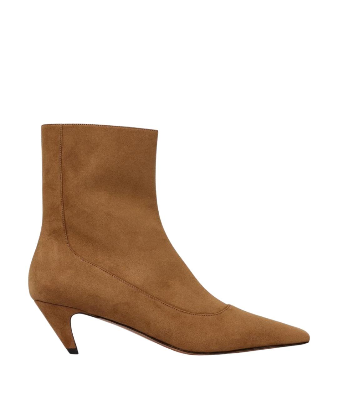 STELLA MCCARTNEY Коричневые ботильоны из искусственной кожи, фото 1