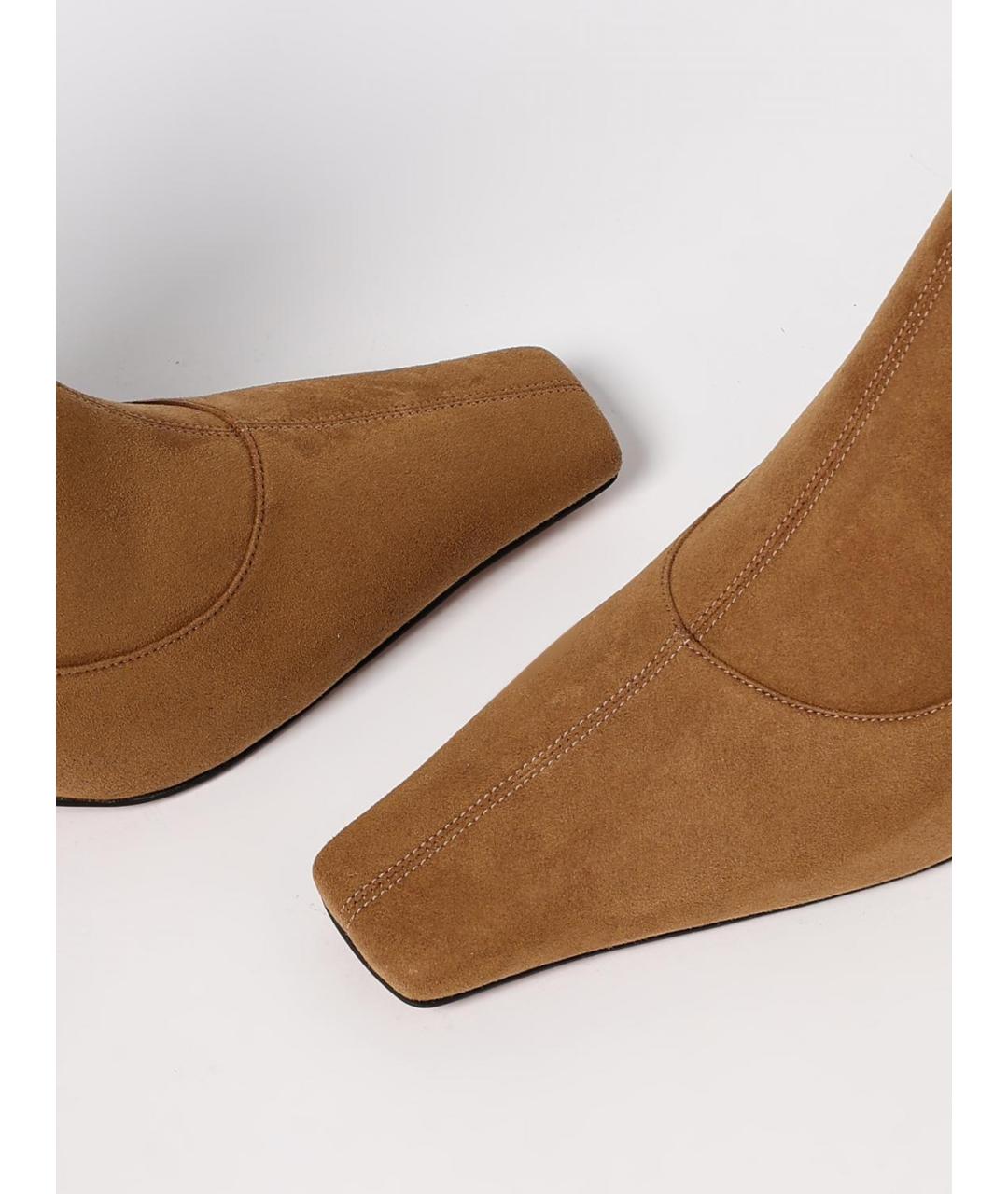 STELLA MCCARTNEY Коричневые ботильоны из искусственной кожи, фото 4