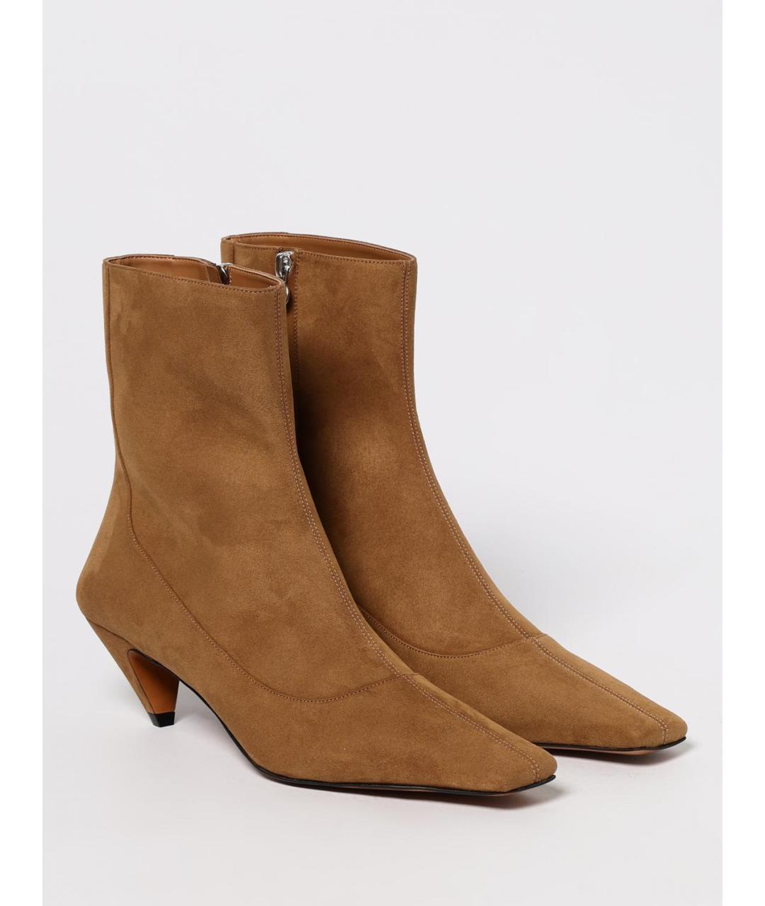 STELLA MCCARTNEY Коричневые ботильоны из искусственной кожи, фото 2