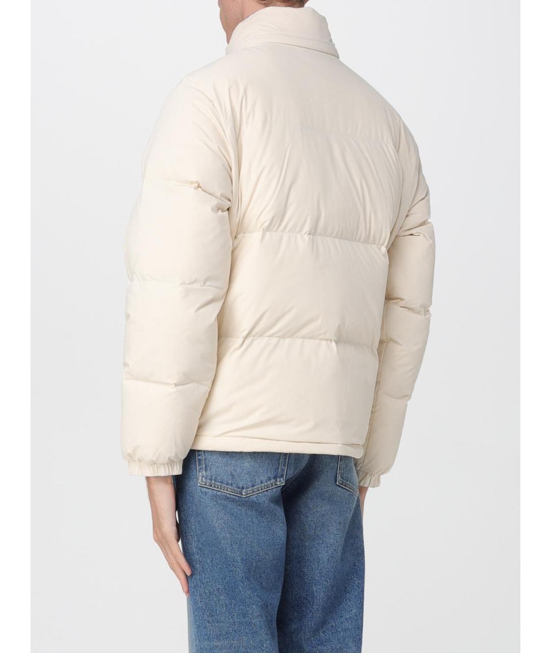 LACOSTE Бежевый полиамидовый пуховик, фото 2