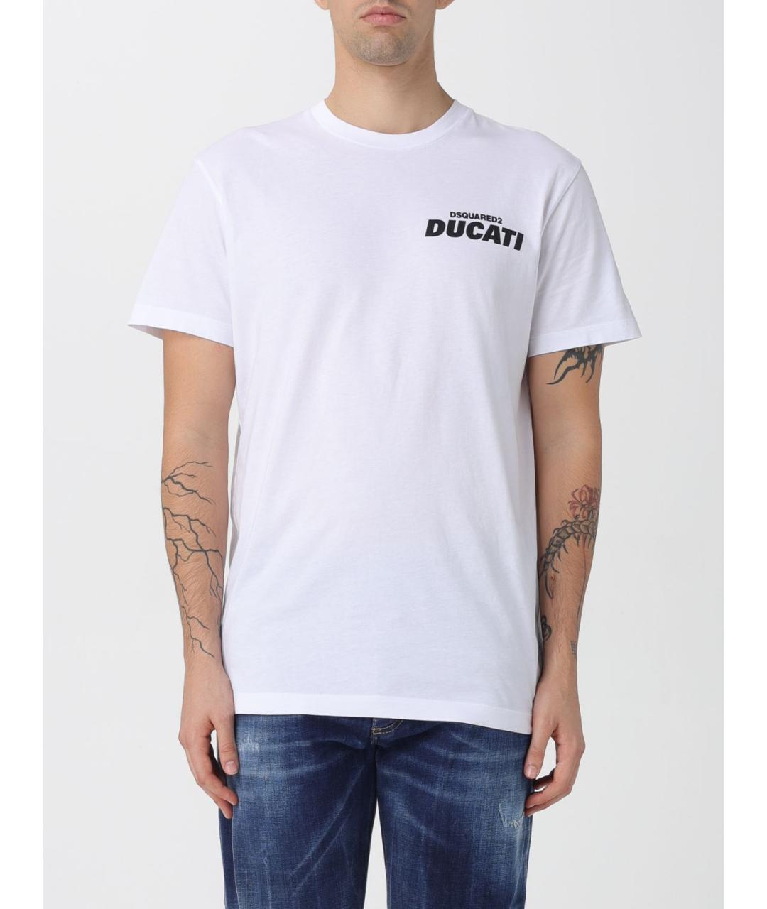 DSQUARED2 Белая хлопковая футболка, фото 6