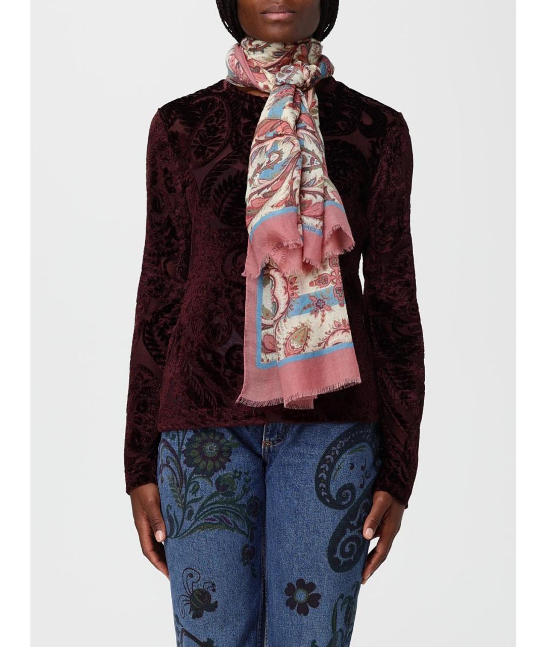 ETRO Мульти шерстяной шарф, фото 2