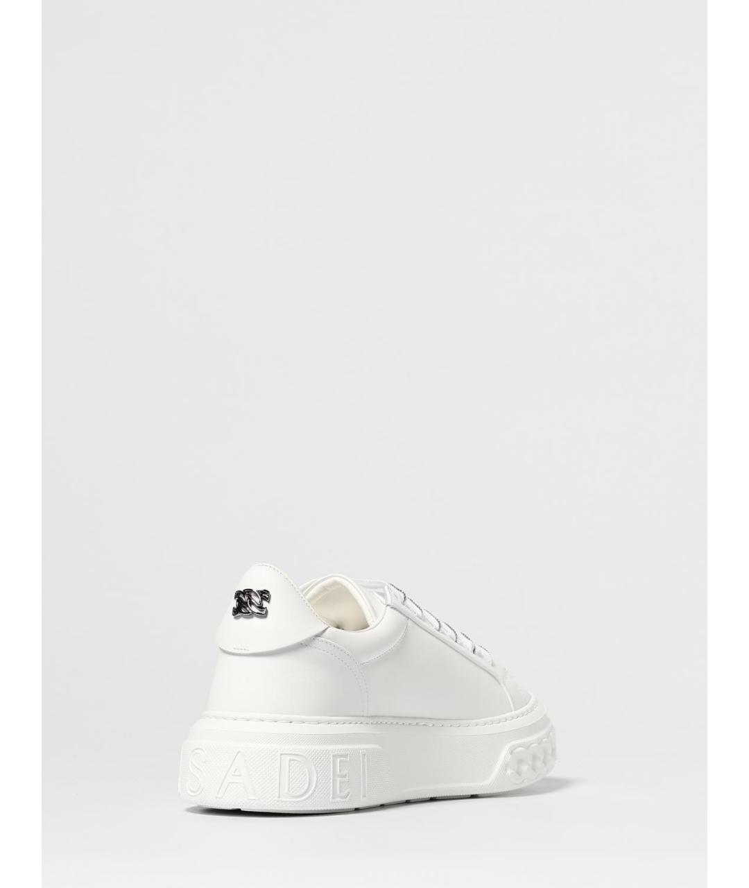 CASADEI Белые кожаные кеды, фото 3