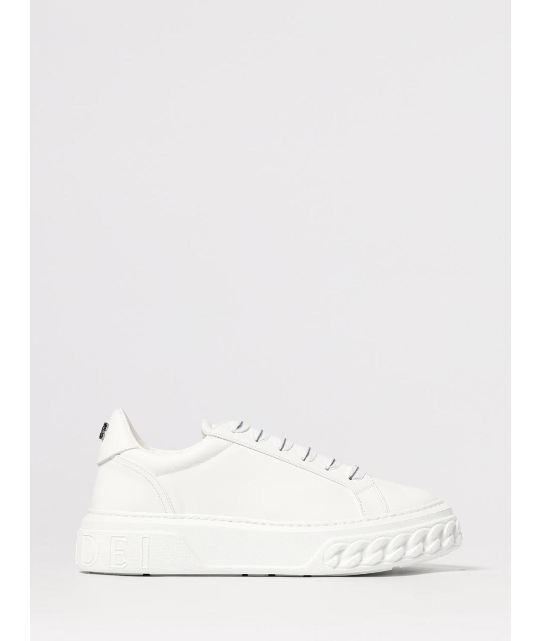 CASADEI Белые кожаные кеды, фото 5